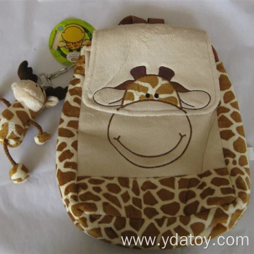 Comfortable plush giraffe animal backpack